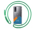 Personaliza tu Funda Colgante Transparente para Vivo Y52 5G / Y72 5G con Cordon Verde Agua Dibujo Personalizada