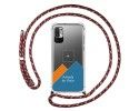 Personaliza tu Funda Colgante Transparente para Xiaomi Redmi Note 10 5G / POCO M3 PRO 5G con Cordon Rosa / Dorado Dibujo