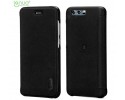 Funda Piel Flip Negra Marca Lenuo para Huawei Honor 9
