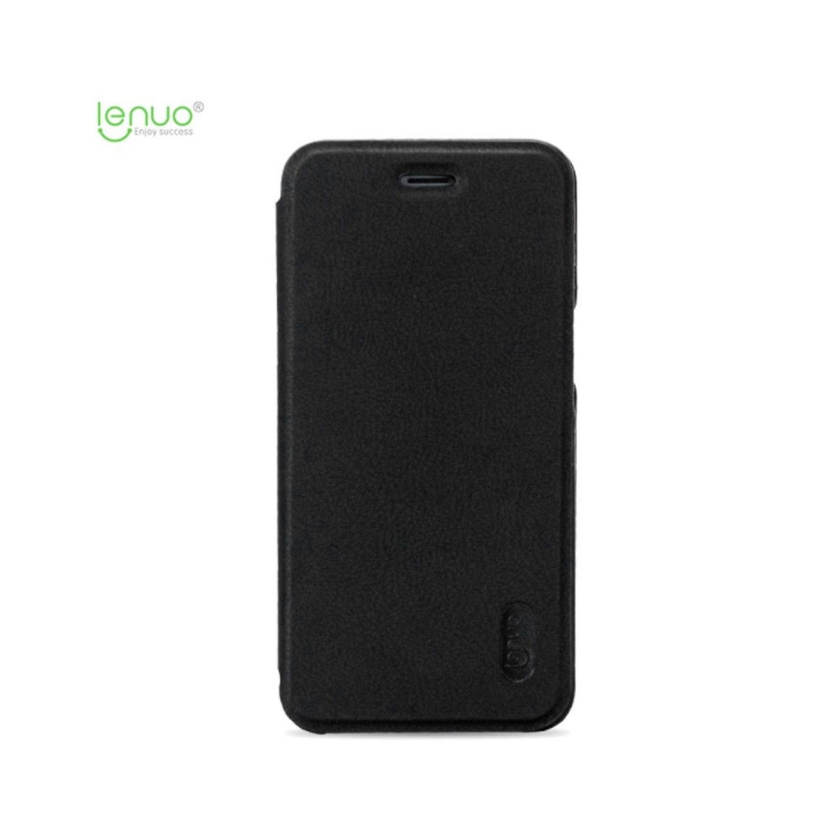 Funda Piel Flip Negra Marca Lenuo para Huawei Honor 9