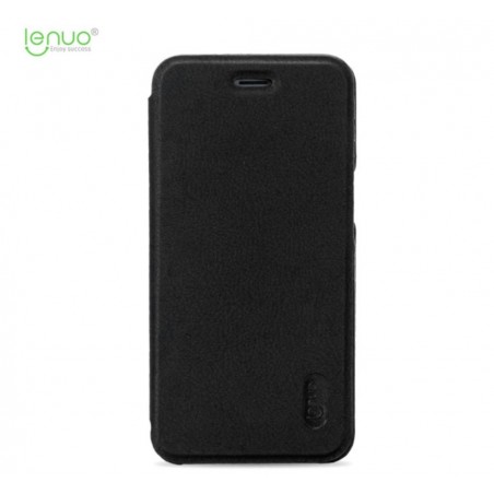 Funda Piel Flip Negra Marca Lenuo para Huawei Honor 9