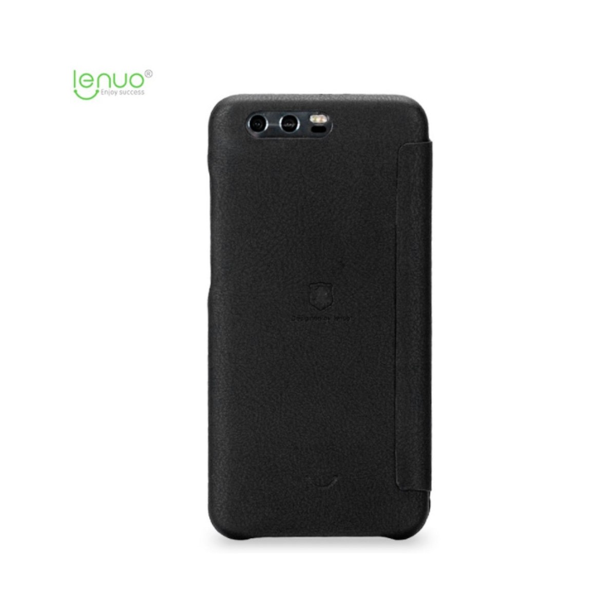 Funda Piel Flip Negra Marca Lenuo para Huawei Honor 9