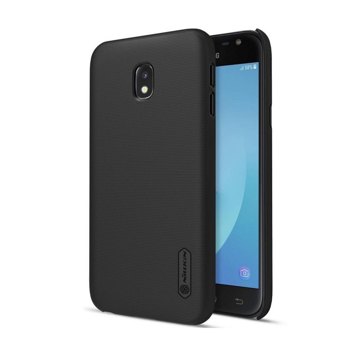 Carcasa Funda Negra Nillkin Modelo Frosted + Protector para Samsung Galaxy J3 (2017)