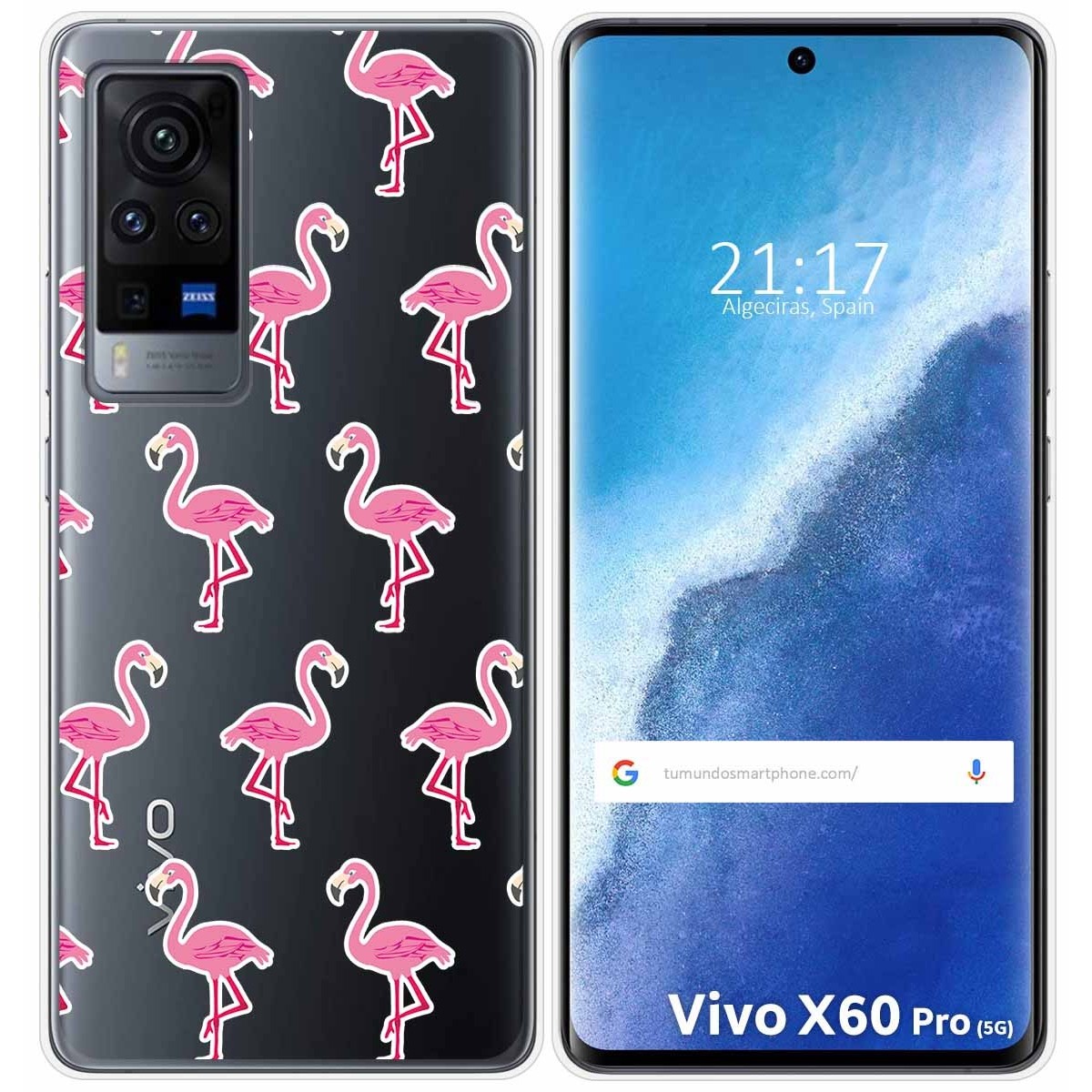 Funda Gel Transparente para Vivo X60 Pro 5G diseño Flamenco Dibujos