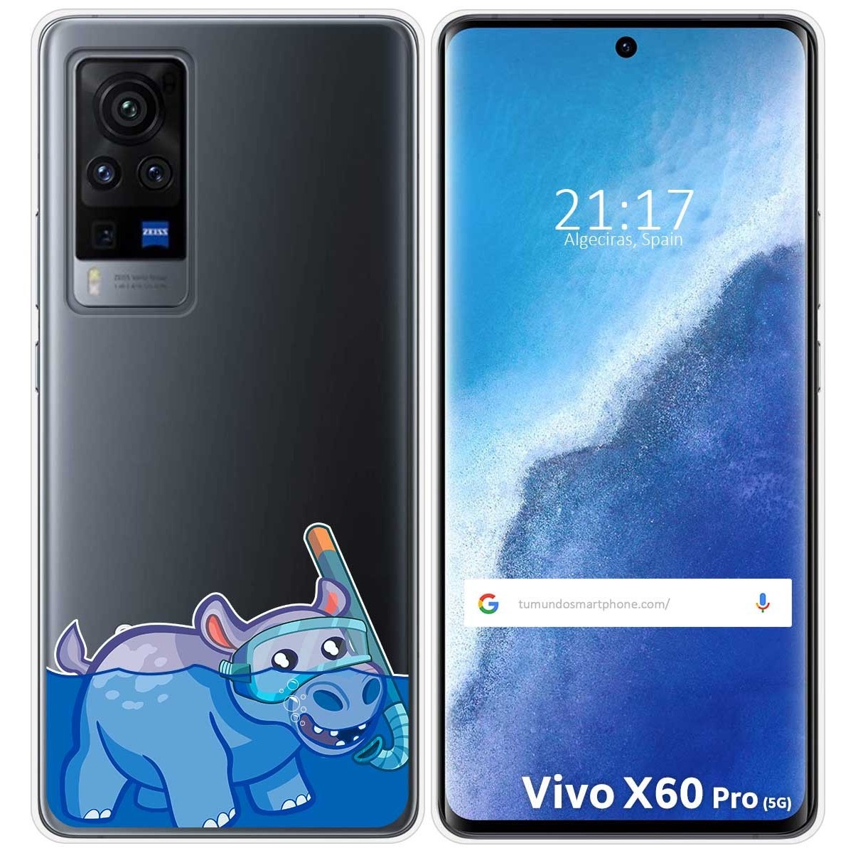 Funda Gel Transparente para Vivo X60 Pro 5G diseño Hipo Dibujos