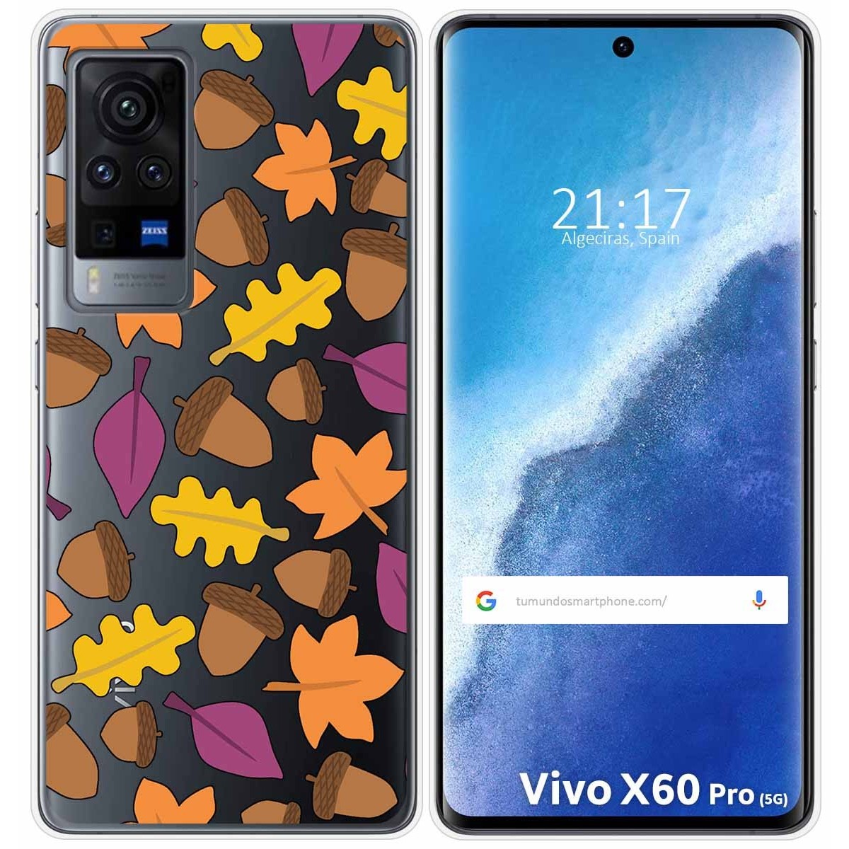 Funda Gel Transparente para Vivo X60 Pro 5G diseño Otoño Dibujos