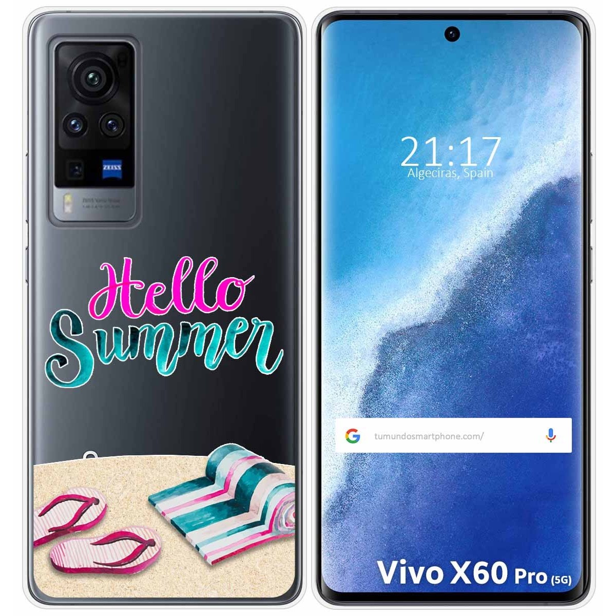 Funda Gel Transparente para Vivo X60 Pro 5G diseño Summer Dibujos