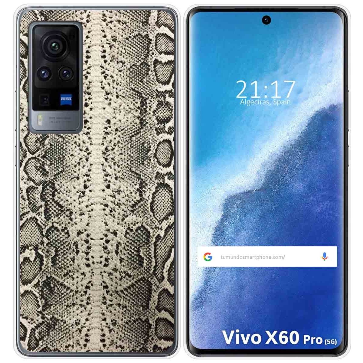 Funda Gel Tpu para Vivo X60 Pro 5G diseño Animal 01 Dibujos