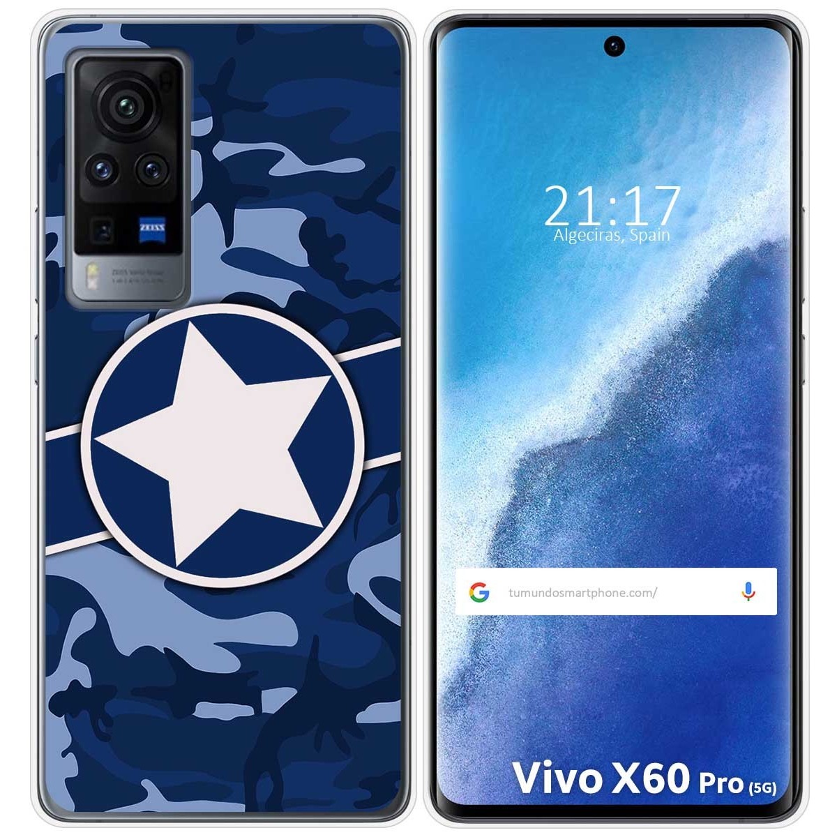 Funda Gel Tpu para Vivo X60 Pro 5G diseño Camuflaje 03 Dibujos