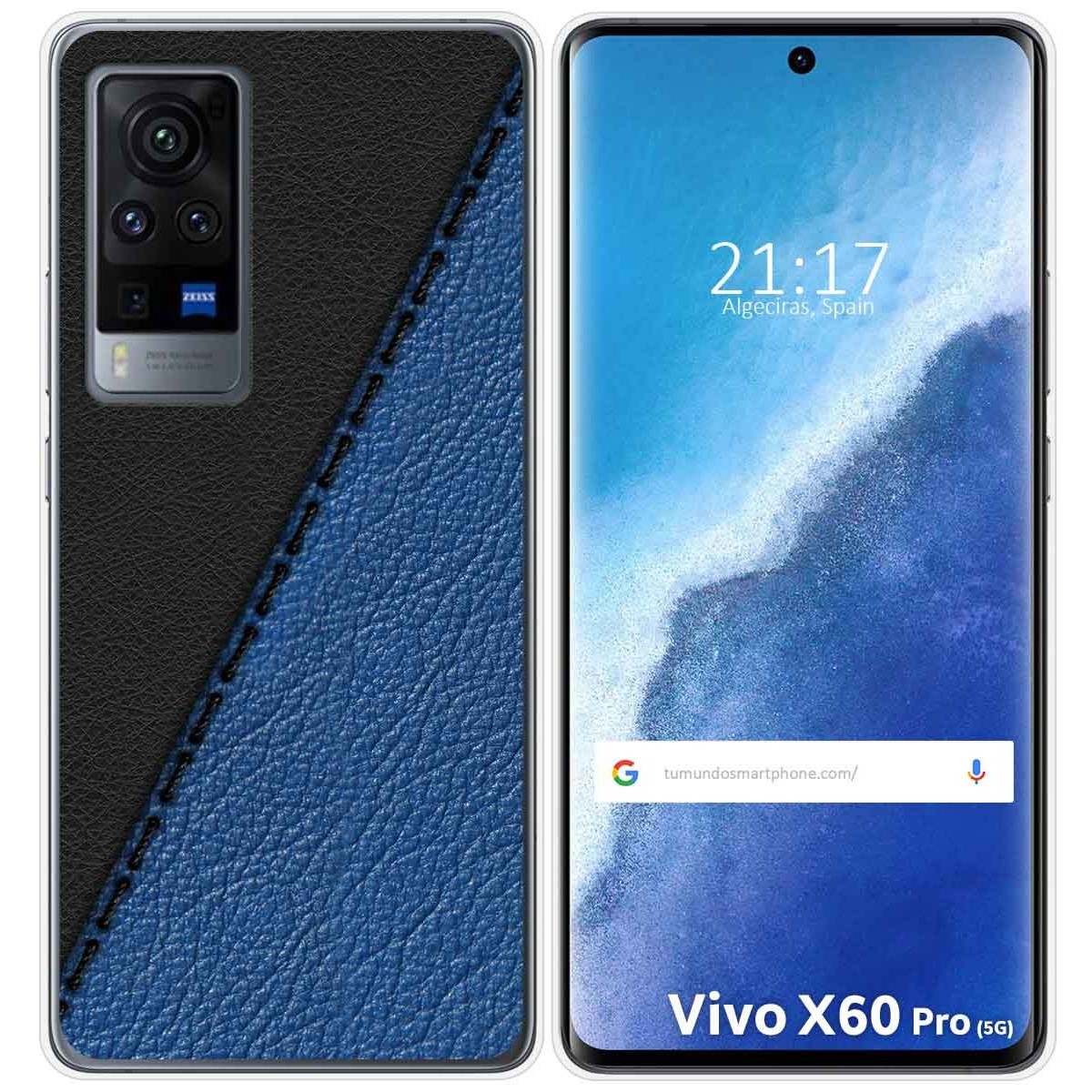 Funda Gel Tpu para Vivo X60 Pro 5G diseño Cuero 02 Dibujos