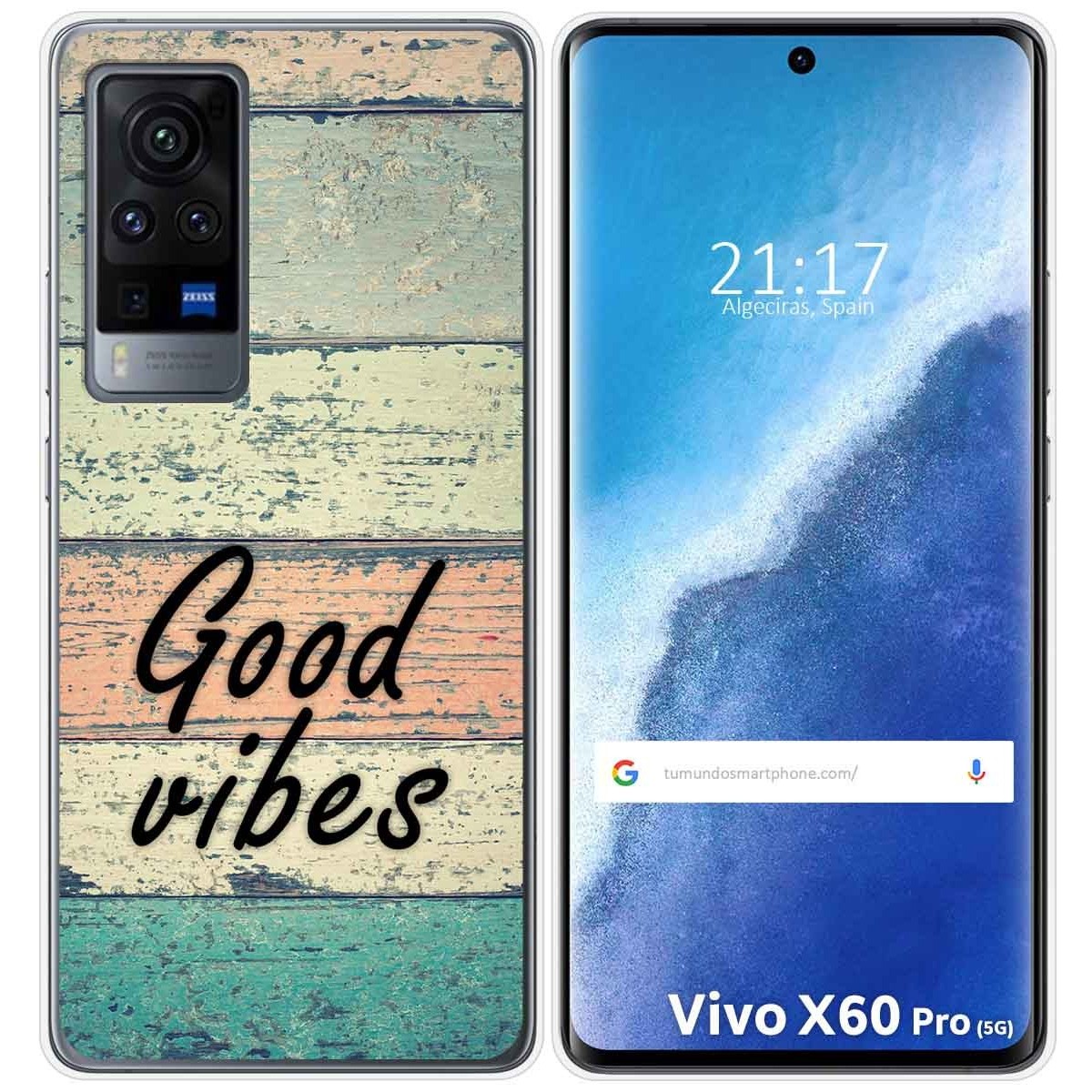 Funda Gel Tpu para Vivo X60 Pro 5G diseño Madera 01 Dibujos