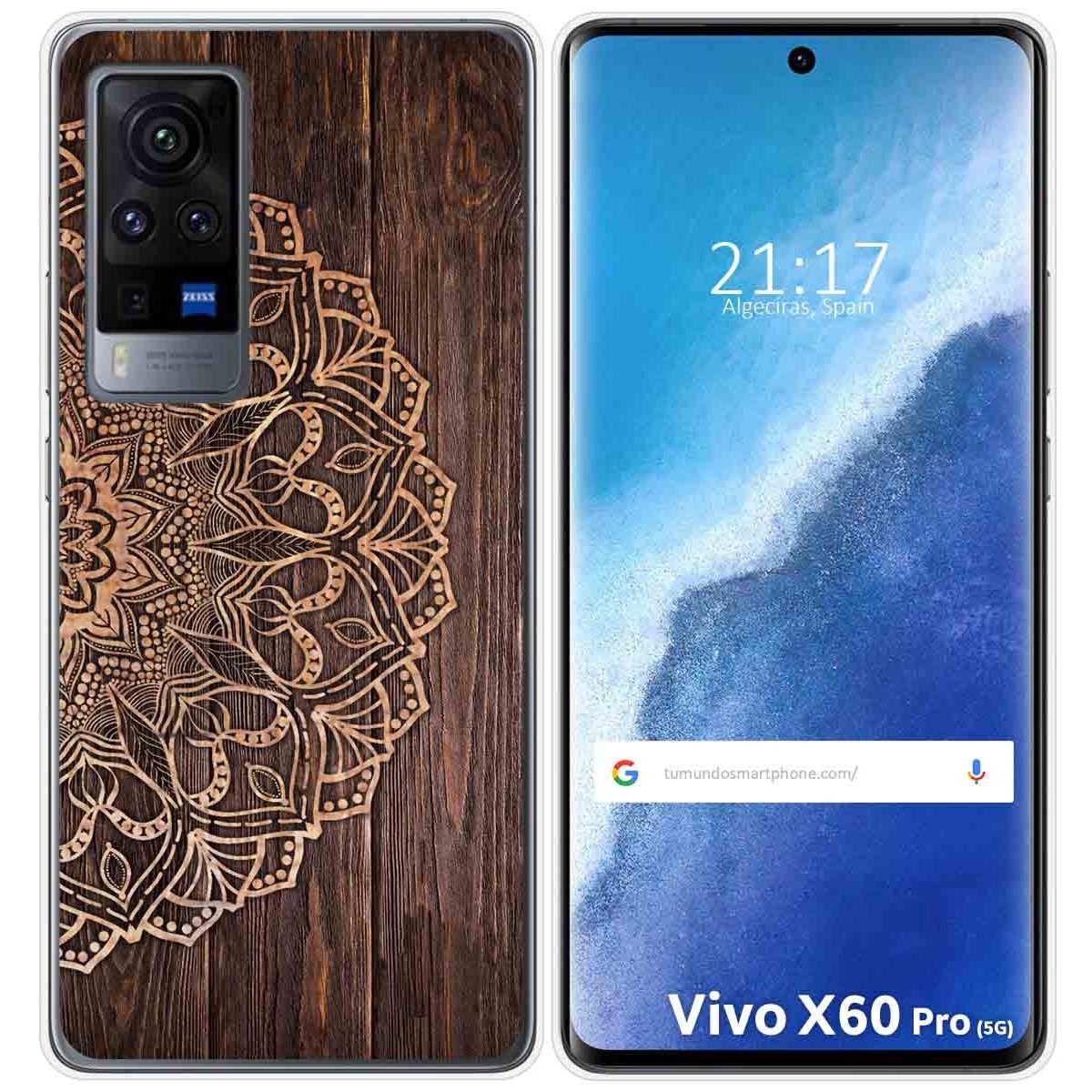 Funda Gel Tpu para Vivo X60 Pro 5G diseño Madera 06 Dibujos