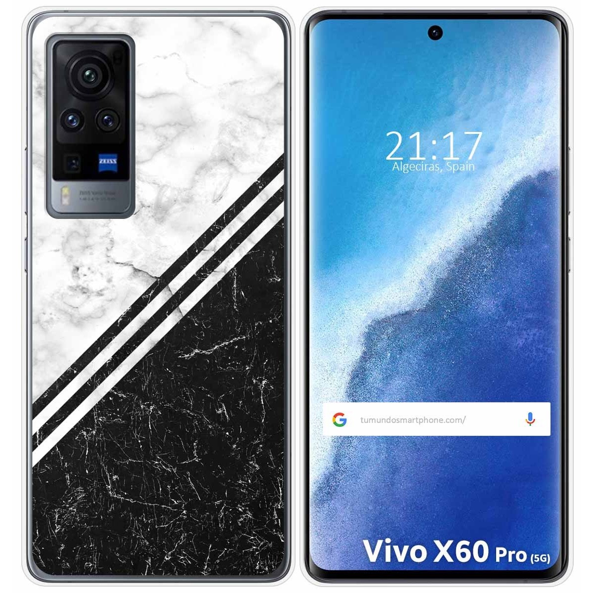 Funda Gel Tpu para Vivo X60 Pro 5G diseño Mármol 01 Dibujos