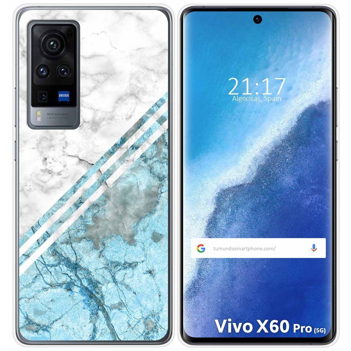 Funda Gel Tpu para Vivo X60 Pro 5G diseño Mármol 02 Dibujos