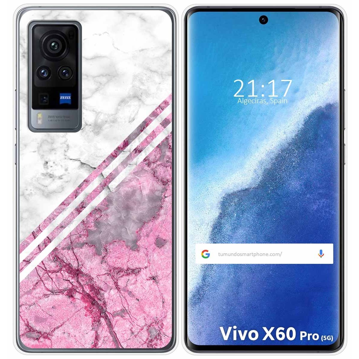 Funda Gel Tpu para Vivo X60 Pro 5G diseño Mármol 03 Dibujos