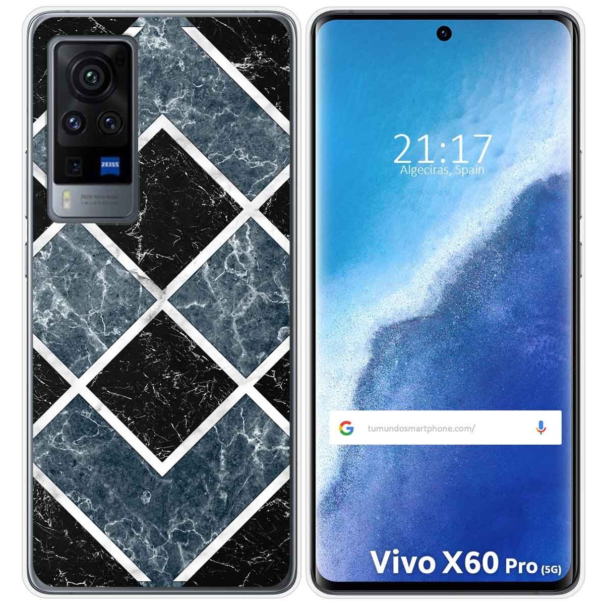 Funda Gel Tpu para Vivo X60 Pro 5G diseño Mármol 06 Dibujos