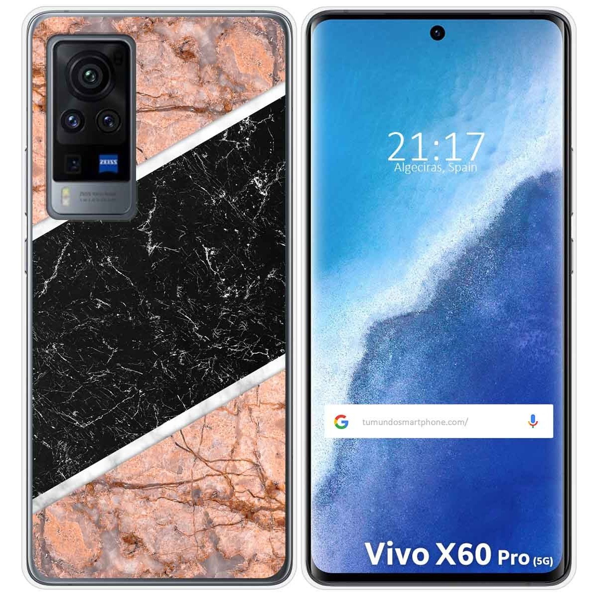 Funda Gel Tpu para Vivo X60 Pro 5G diseño Mármol 07 Dibujos