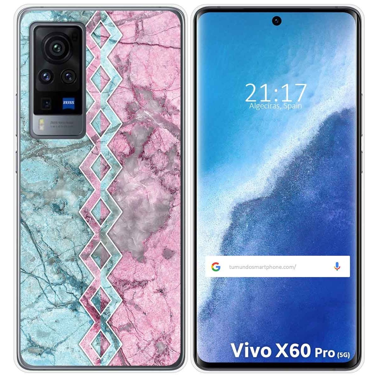 Funda Gel Tpu para Vivo X60 Pro 5G diseño Mármol 08 Dibujos