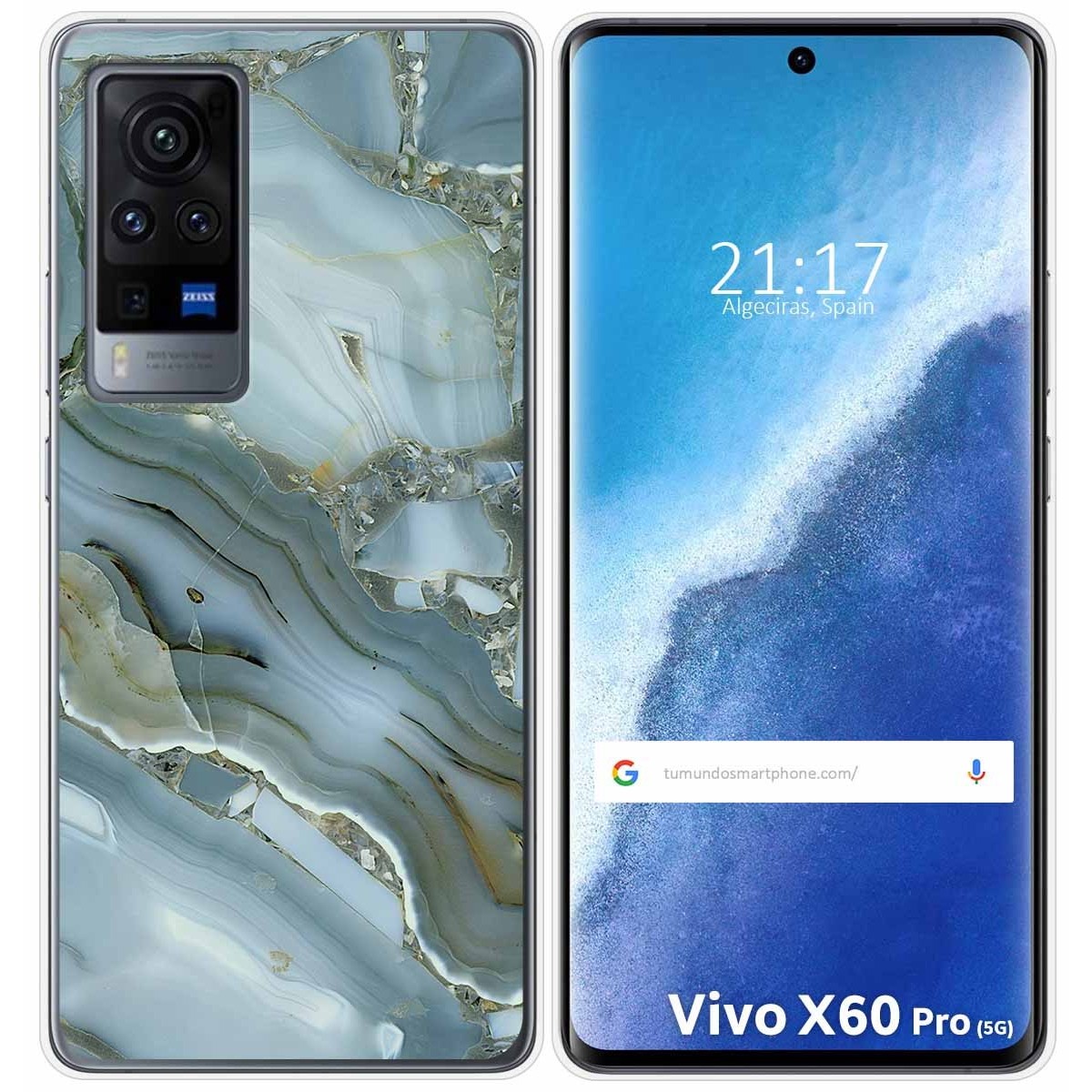 Funda Gel Tpu para Vivo X60 Pro 5G diseño Mármol 09 Dibujos