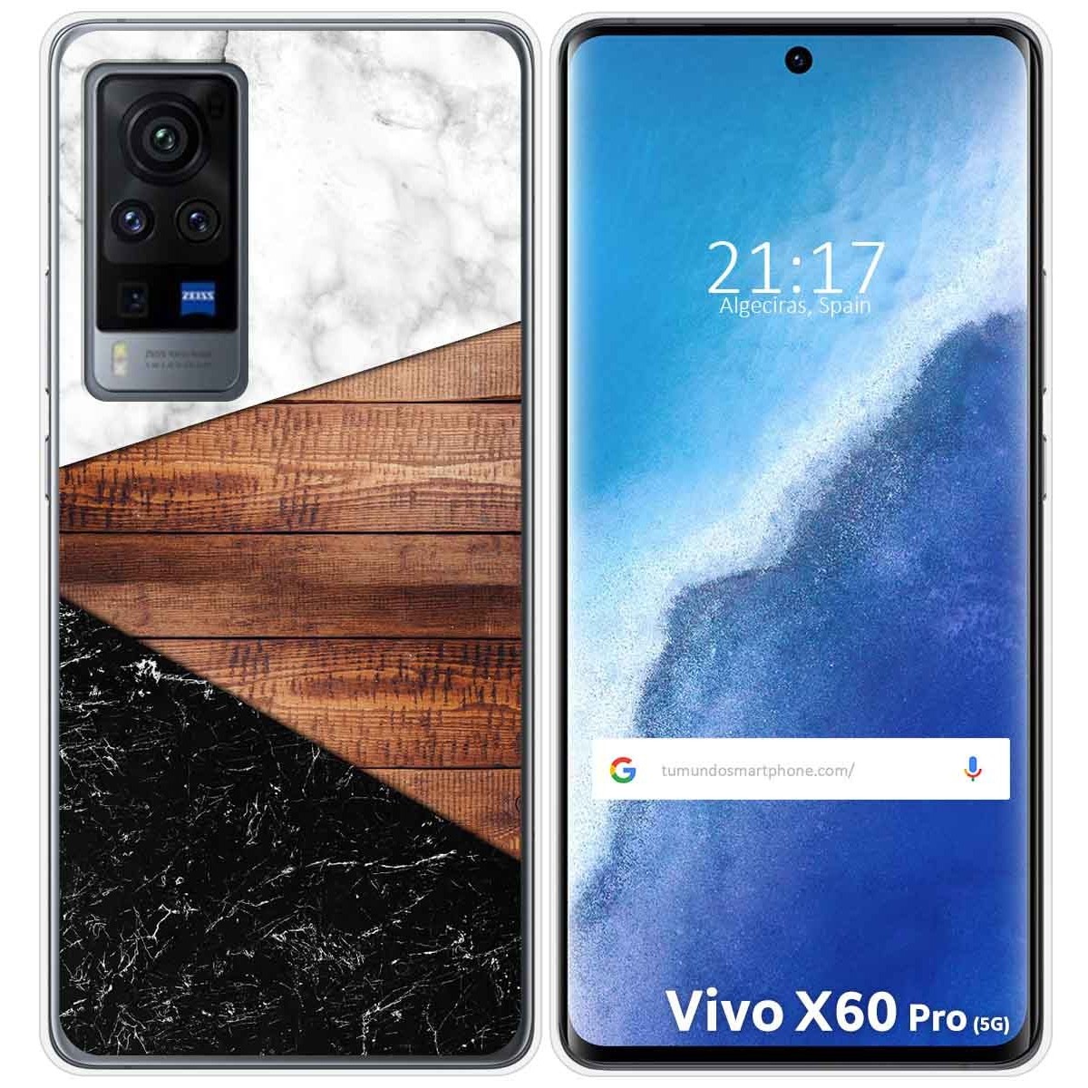 Funda Gel Tpu para Vivo X60 Pro 5G diseño Mármol 11 Dibujos
