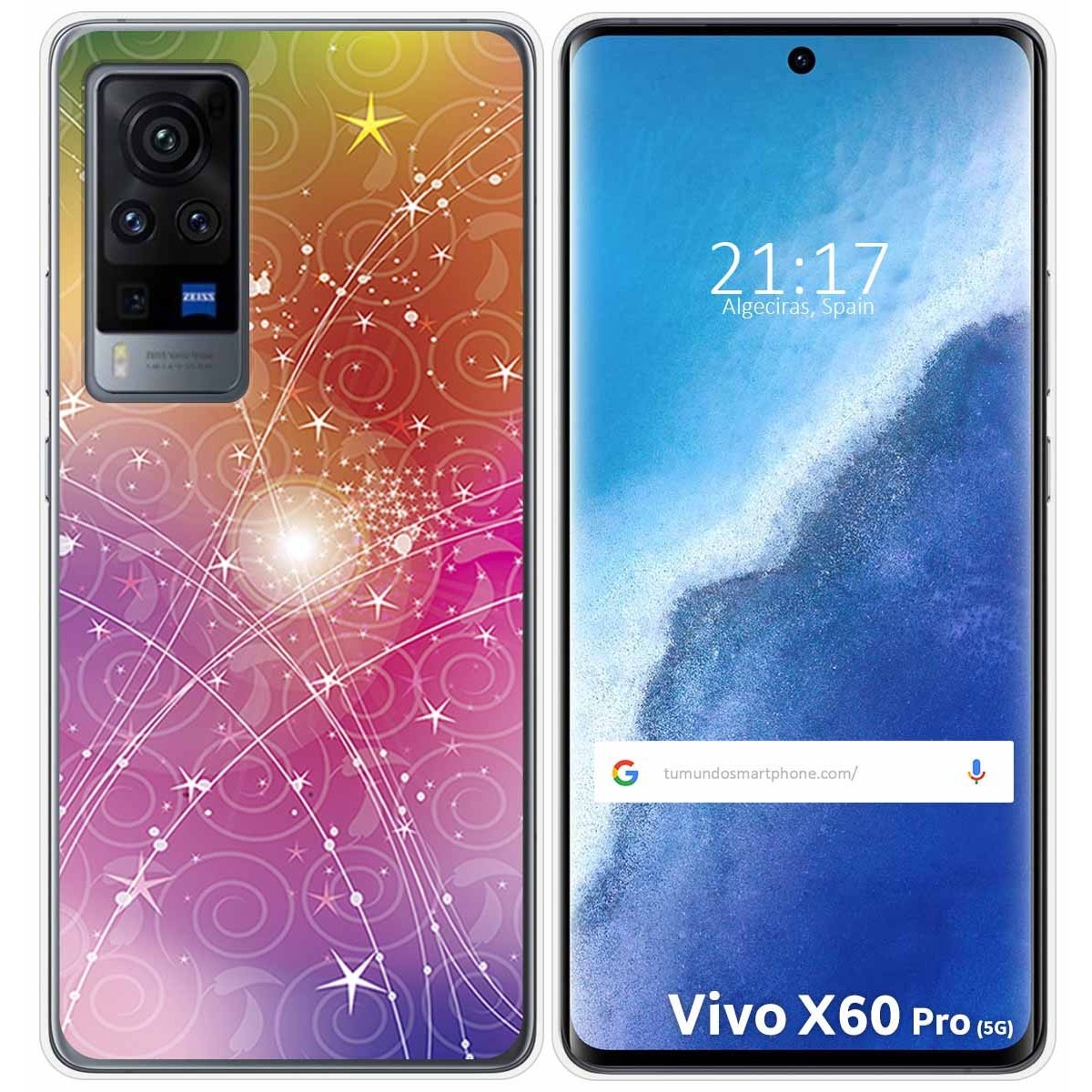 Funda Gel Tpu para Vivo X60 Pro 5G diseño Abstracto Dibujos