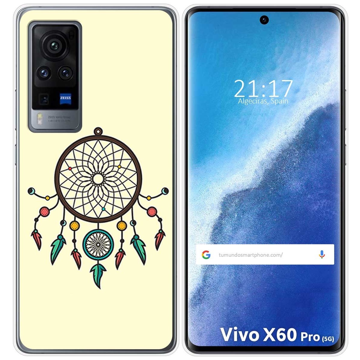 Funda Gel Tpu para Vivo X60 Pro 5G diseño Atrapasueños Dibujos