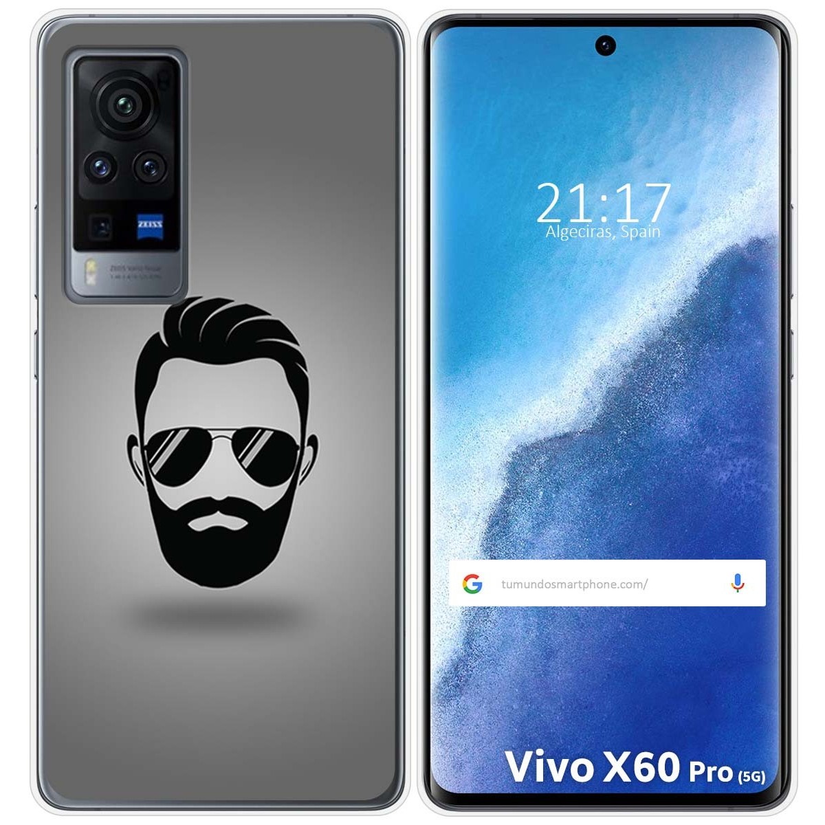 Funda Gel Tpu para Vivo X60 Pro 5G diseño Barba Dibujos