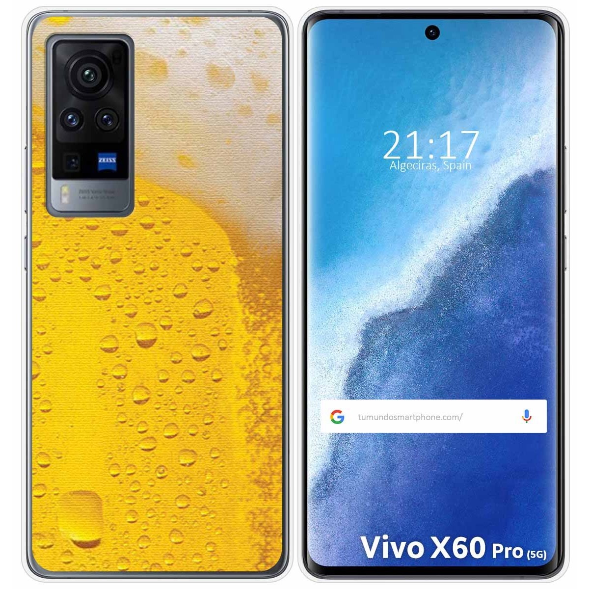 Funda Gel Tpu para Vivo X60 Pro 5G diseño Cerveza Dibujos