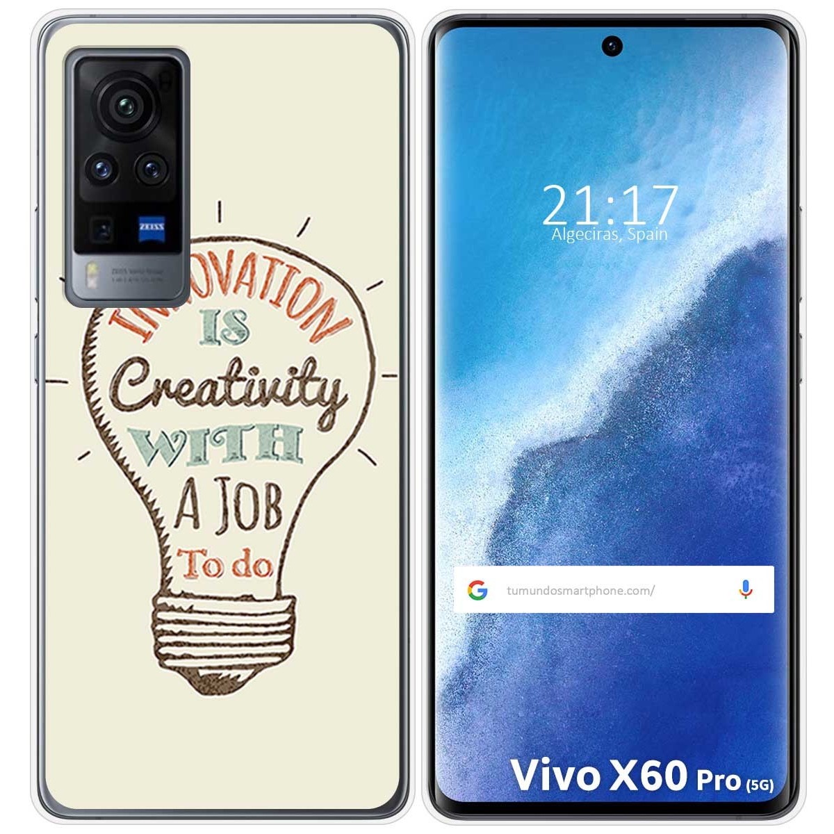 Funda Gel Tpu para Vivo X60 Pro 5G diseño Creativity Dibujos