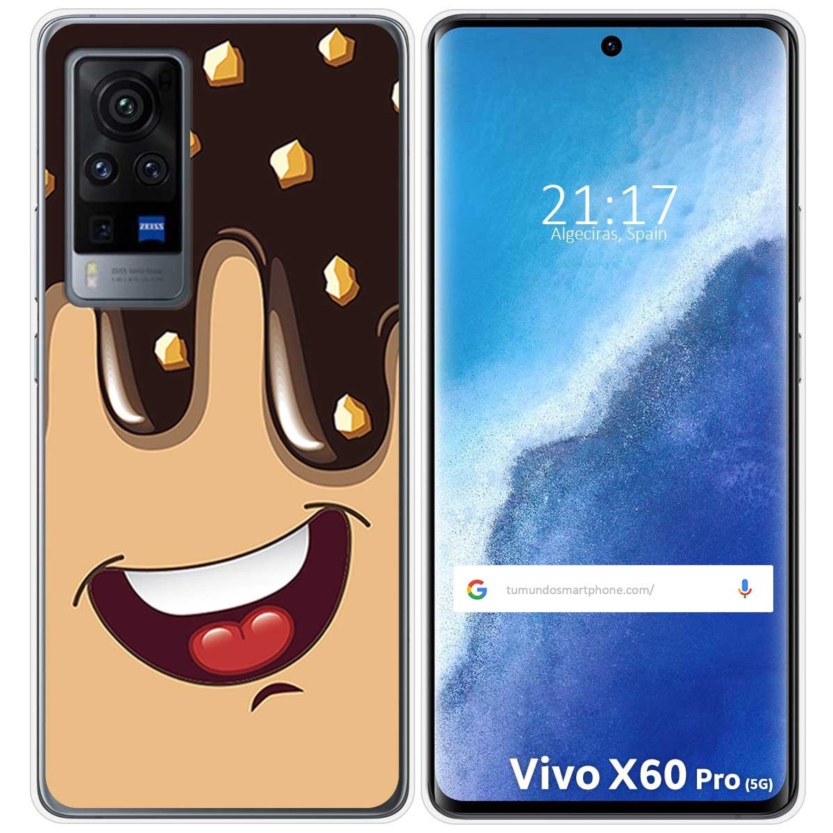 Funda Gel Tpu para Vivo X60 Pro 5G diseño Helado Chocolate Dibujos