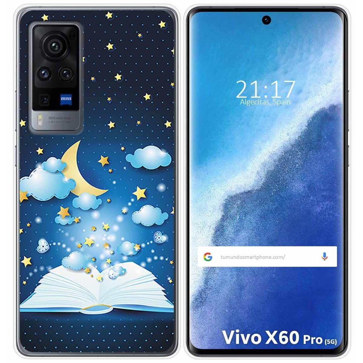 Funda Gel Tpu para Vivo X60 Pro 5G diseño Libro Cuentos Dibujos