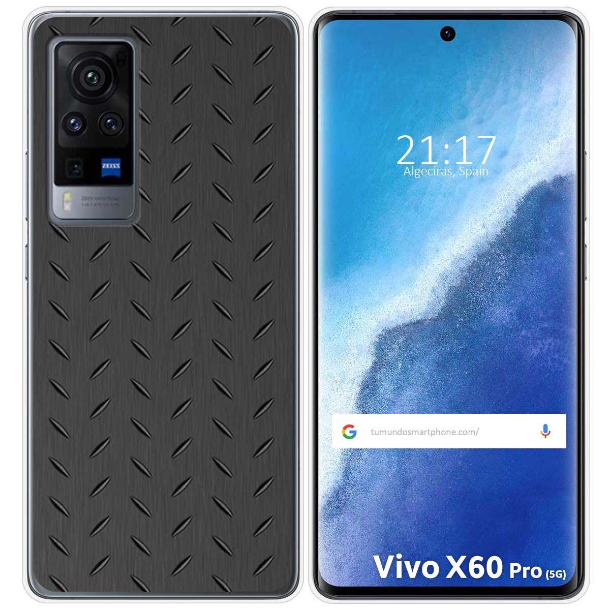 Funda Gel Tpu para Vivo X60 Pro 5G diseño Metal Dibujos