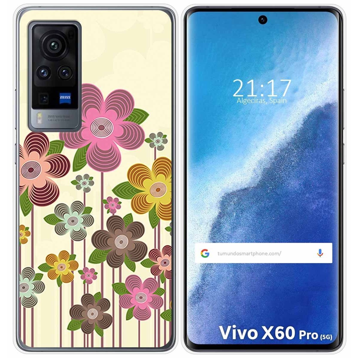 Funda Gel Tpu para Vivo X60 Pro 5G diseño Primavera En Flor Dibujos