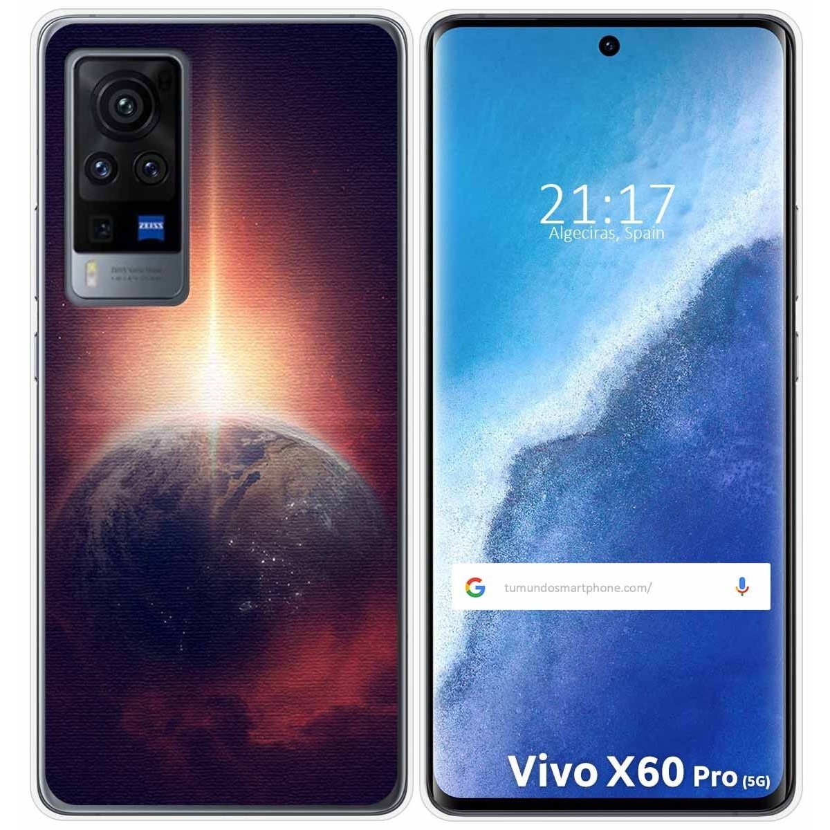 Funda Gel Tpu para Vivo X60 Pro 5G diseño Tierra Dibujos