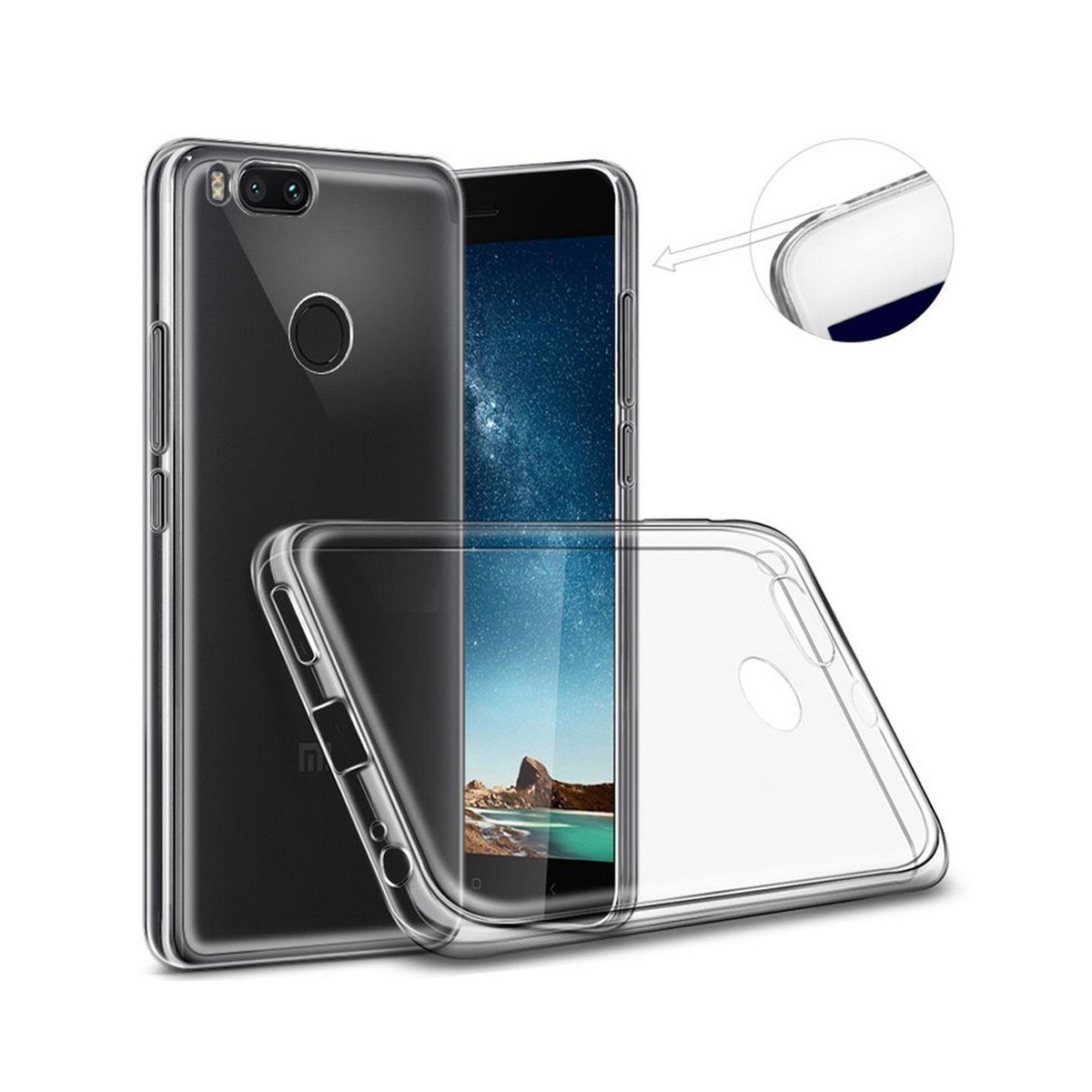 Funda Gel Tpu Fina Ultra-Thin 0,5mm Transparente para Xiaomi Mi 5X / Mi A1