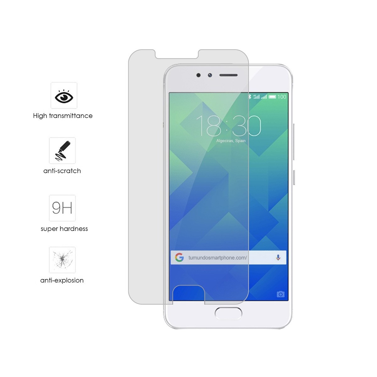 Protector Cristal Templado para Meizu M5S Vidrio