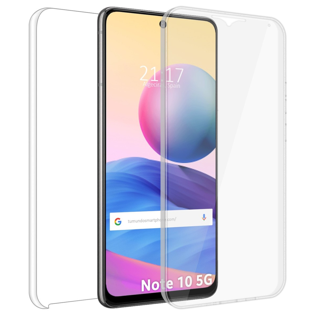 Funda Doble Transparente Pc + Tpu Full Body 360 para Xiaomi Redmi Note 10 5G / POCO M3 Pro 5G