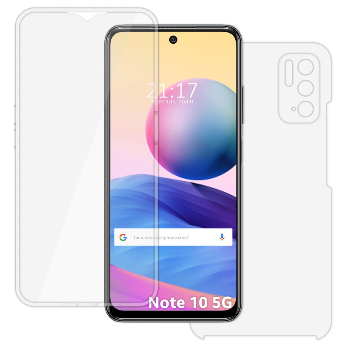 Funda Doble Transparente Pc + Tpu Full Body 360 para Xiaomi Redmi Note 10 5G / POCO M3 Pro 5G