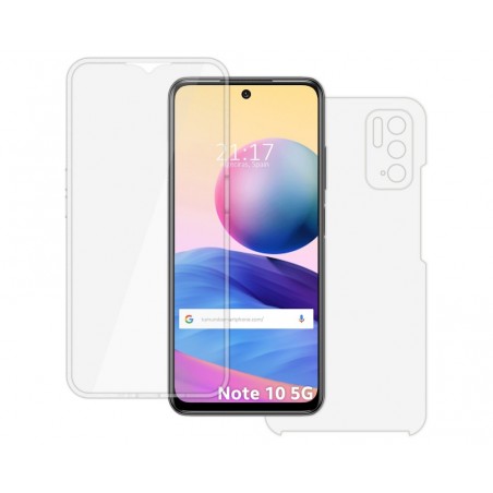 Funda Doble Transparente Pc + Tpu Full Body 360 para Xiaomi Redmi Note 10 5G / POCO M3 Pro 5G