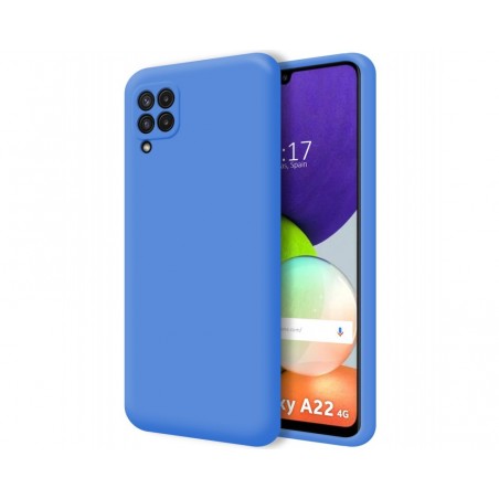 Funda Silicona Líquida Ultra Suave para Samsung Galaxy A22 4G / M22 color Azul