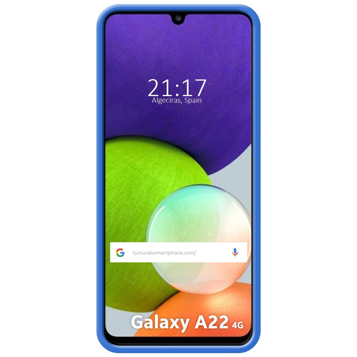 Funda Silicona Líquida Ultra Suave para Samsung Galaxy A22 4G / M22 color Azul