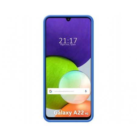 Funda Silicona Líquida Ultra Suave para Samsung Galaxy A22 4G / M22 color Azul