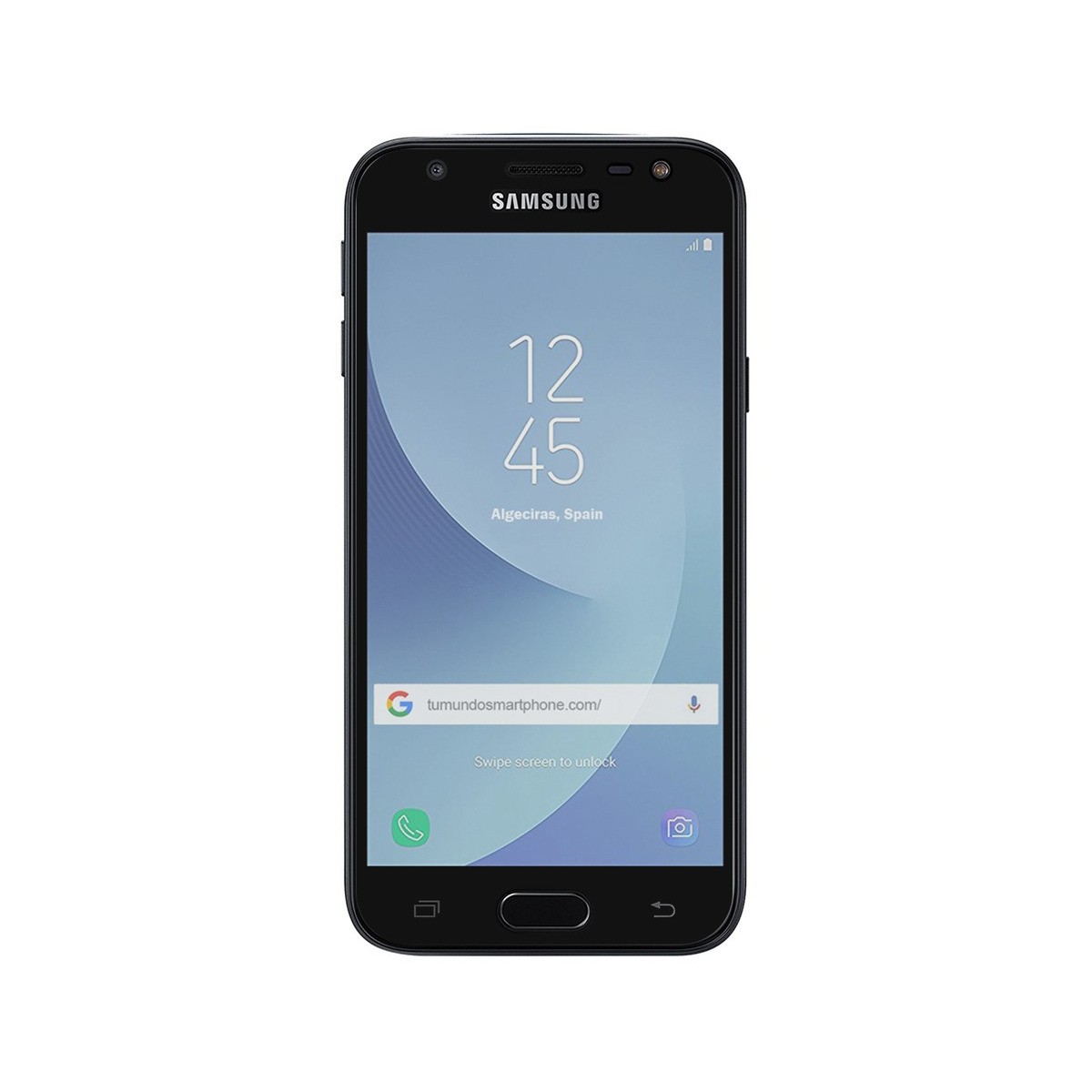 Protector Cristal Templado Frontal Completo Negro para Samsung Galaxy J3 (2017) Vidrio