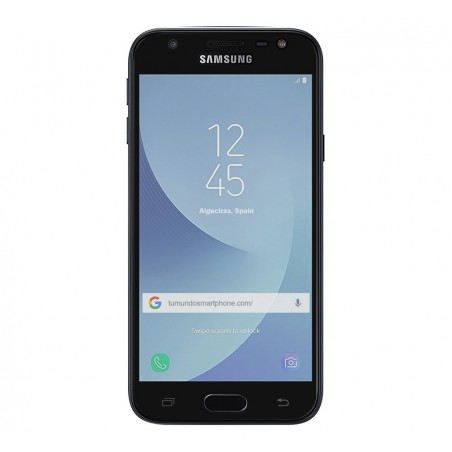 Protector Cristal Templado Frontal Completo Negro para Samsung Galaxy J3 (2017) Vidrio