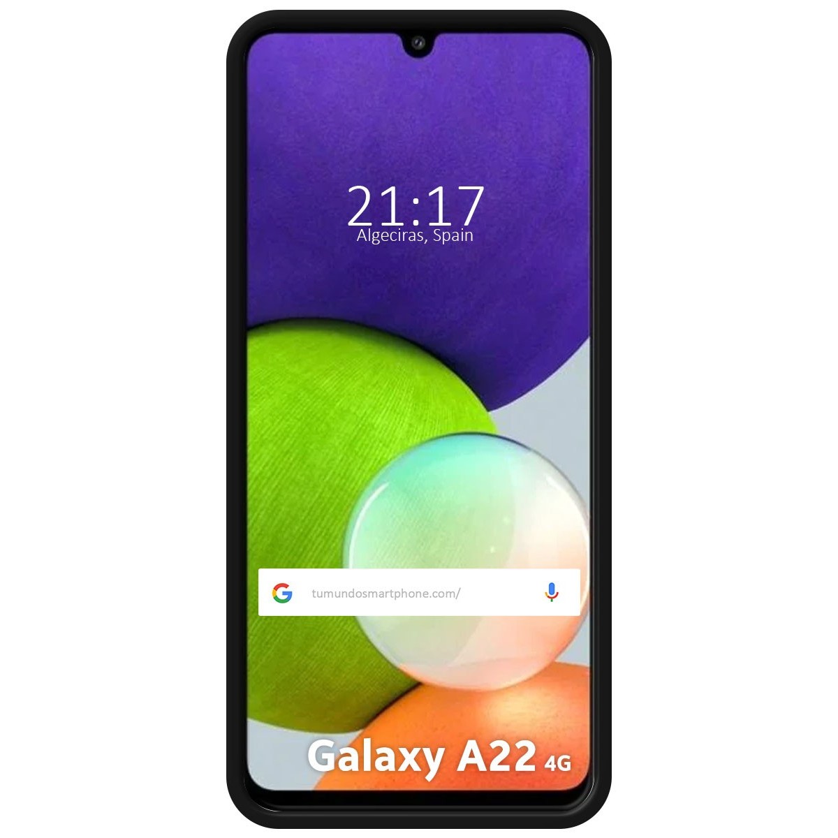 Funda Silicona Líquida Ultra Suave para Samsung Galaxy A22 4G / M22 color Negra