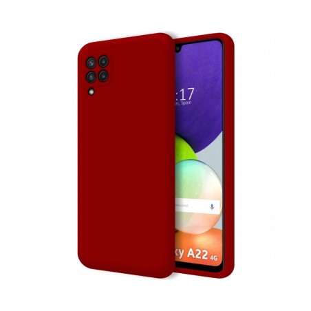 Funda Silicona Líquida Ultra Suave para Samsung Galaxy A22 4G / M22 color Roja