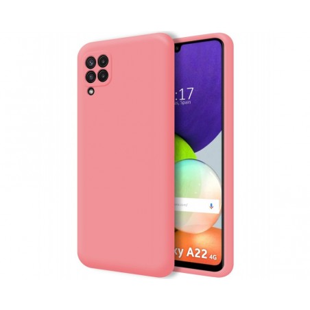 Funda Silicona Líquida Ultra Suave para Samsung Galaxy A22 4G / M22 color Rosa