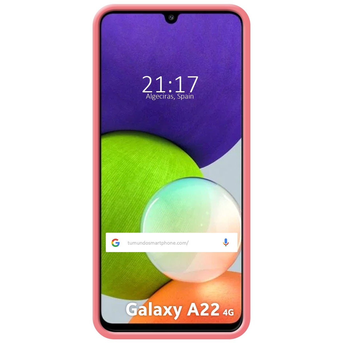 Funda Silicona Líquida Ultra Suave para Samsung Galaxy A22 4G / M22 color Rosa