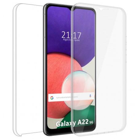 Funda Doble Transparente Pc + Tpu Full Body 360 para Samsung Galaxy A22 5G