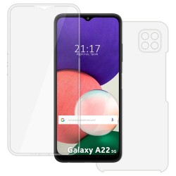 Funda Doble Transparente Pc + Tpu Full Body 360 para Samsung Galaxy A22 5G 2